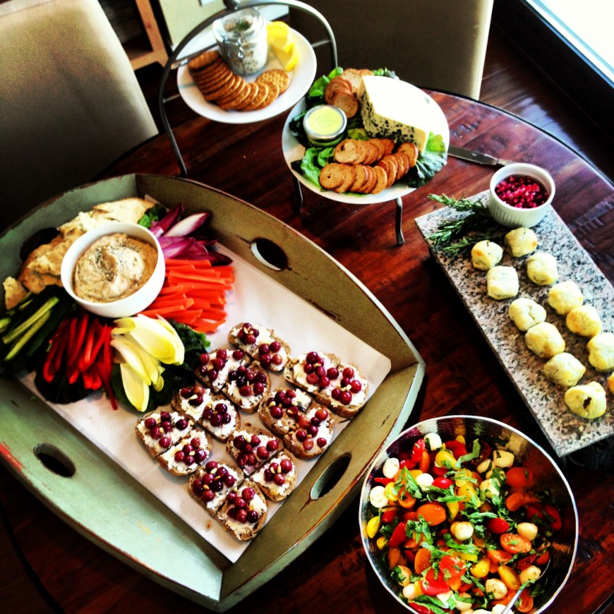 Trout Pate on high looking down on all other snacks